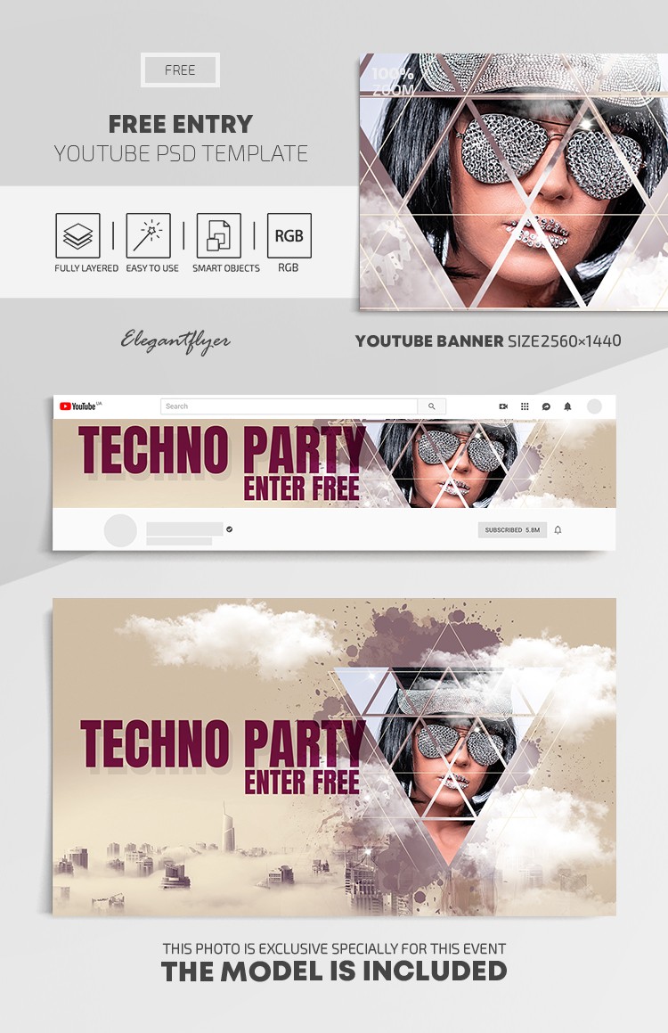 Techno-Party Youtube by ElegantFlyer