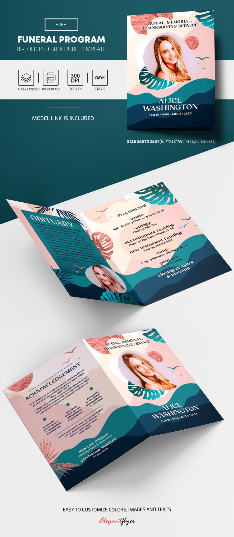 Programme funéraire by ElegantFlyer