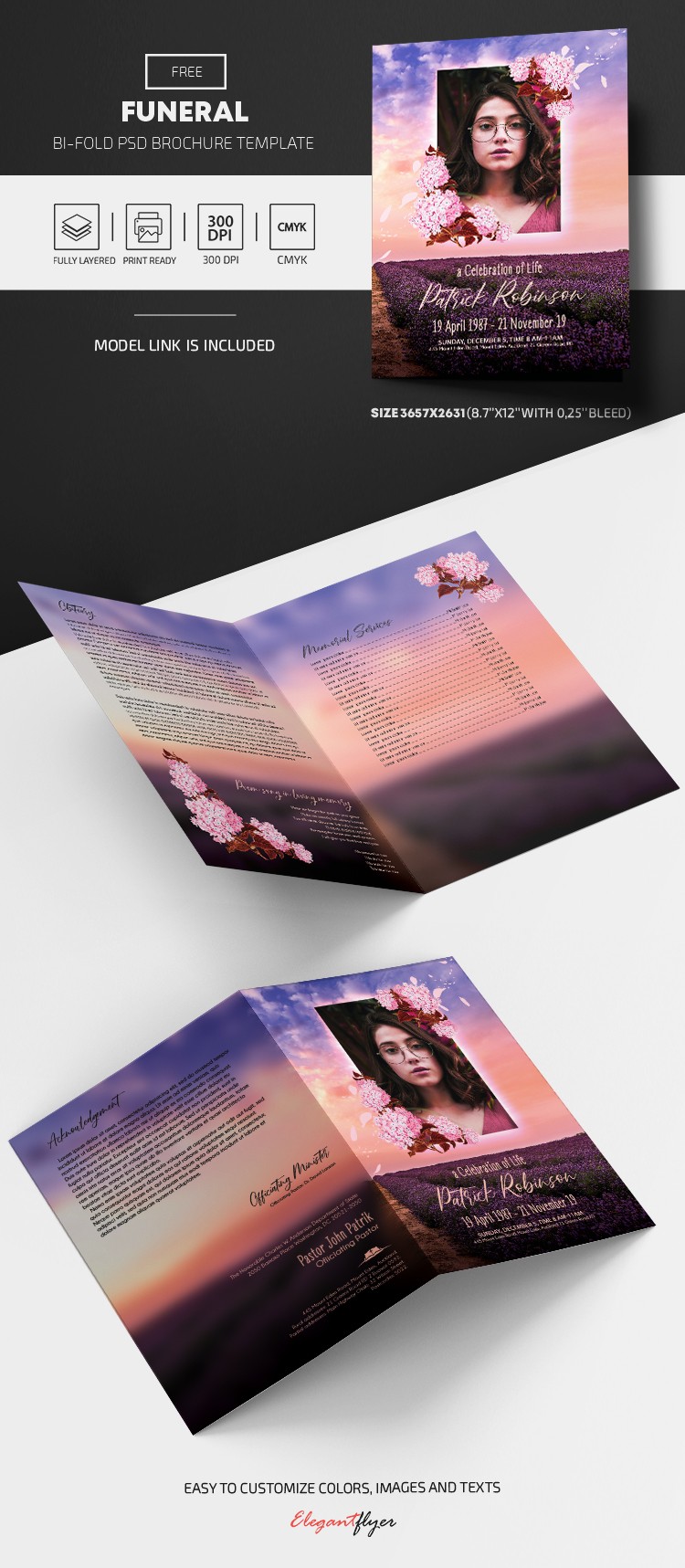 Programa de Funeral by ElegantFlyer