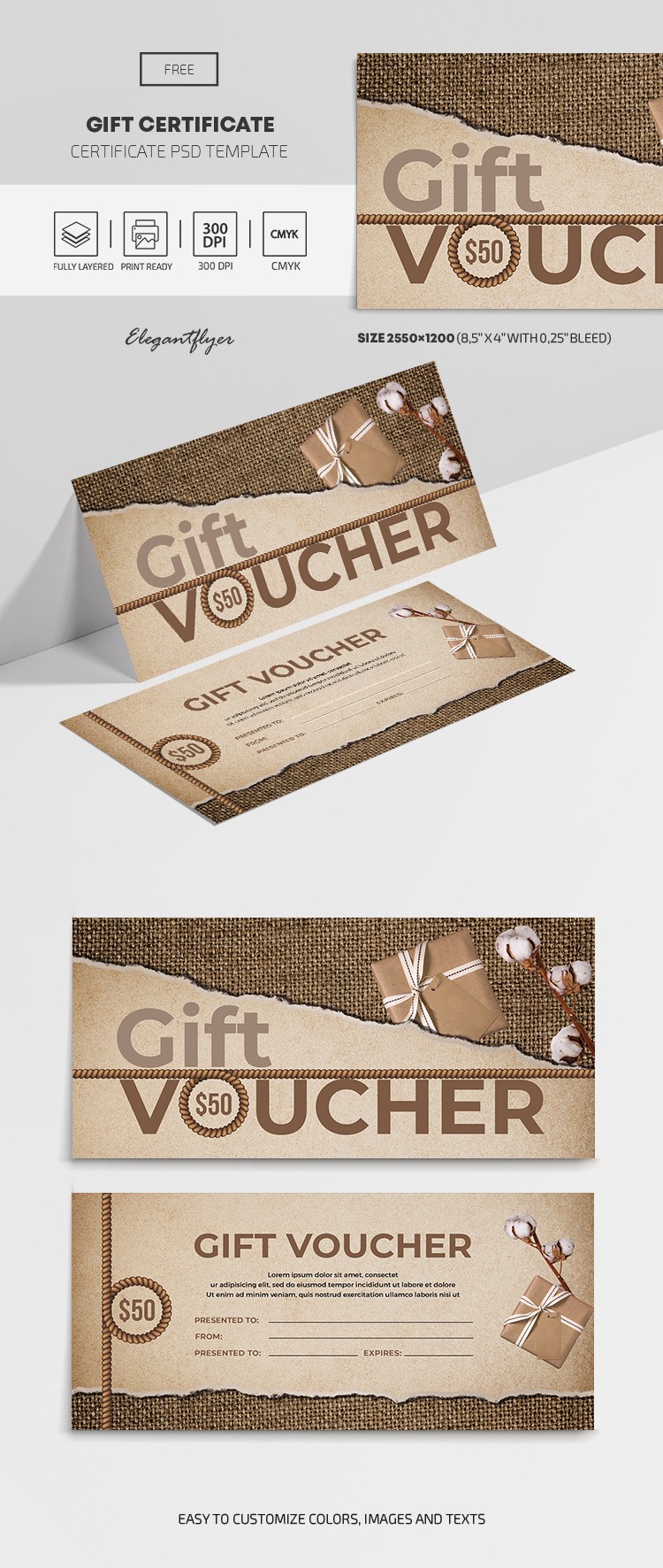 Gratis-Geschenkgutschein-PSD-Vorlage by ElegantFlyer