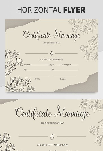 certificate of marriage template