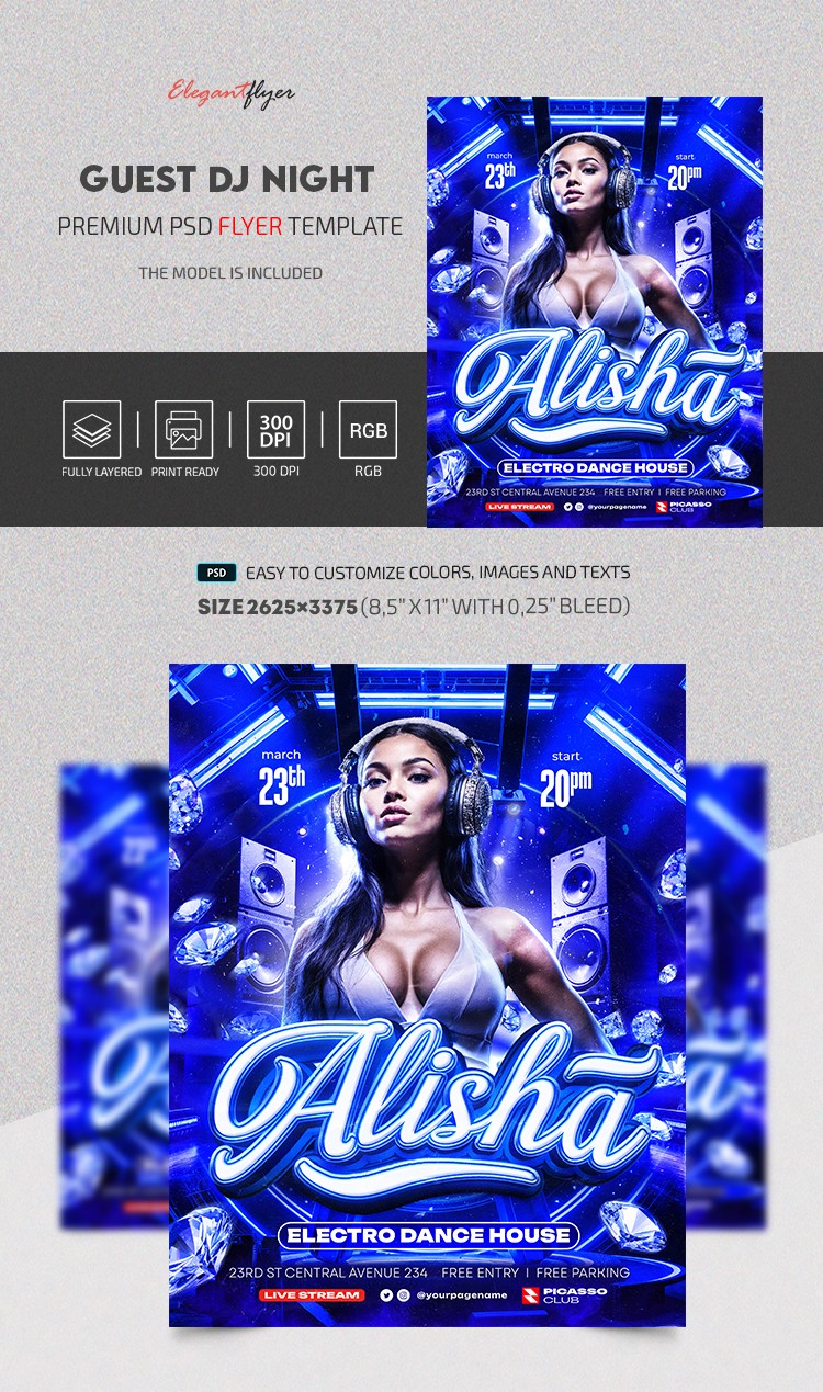 Friday Guest DJ Night Flyer by ElegantFlyer