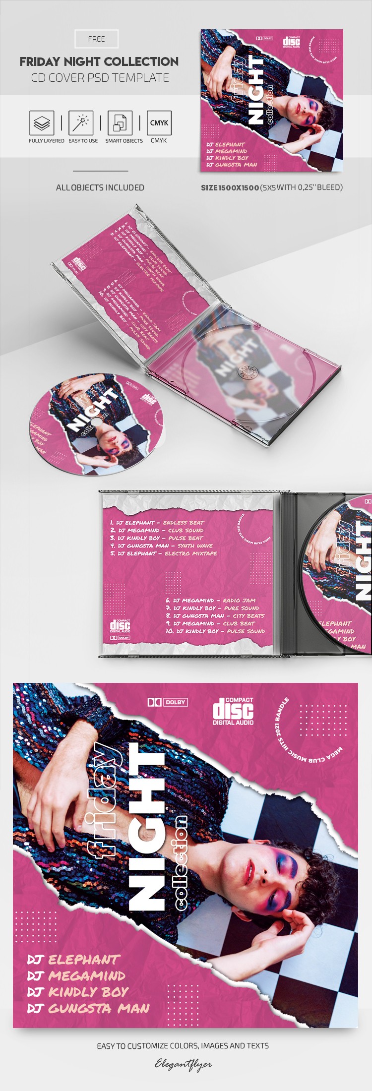 Capa do CD da Coleção de Sexta-feira à Noite by ElegantFlyer
