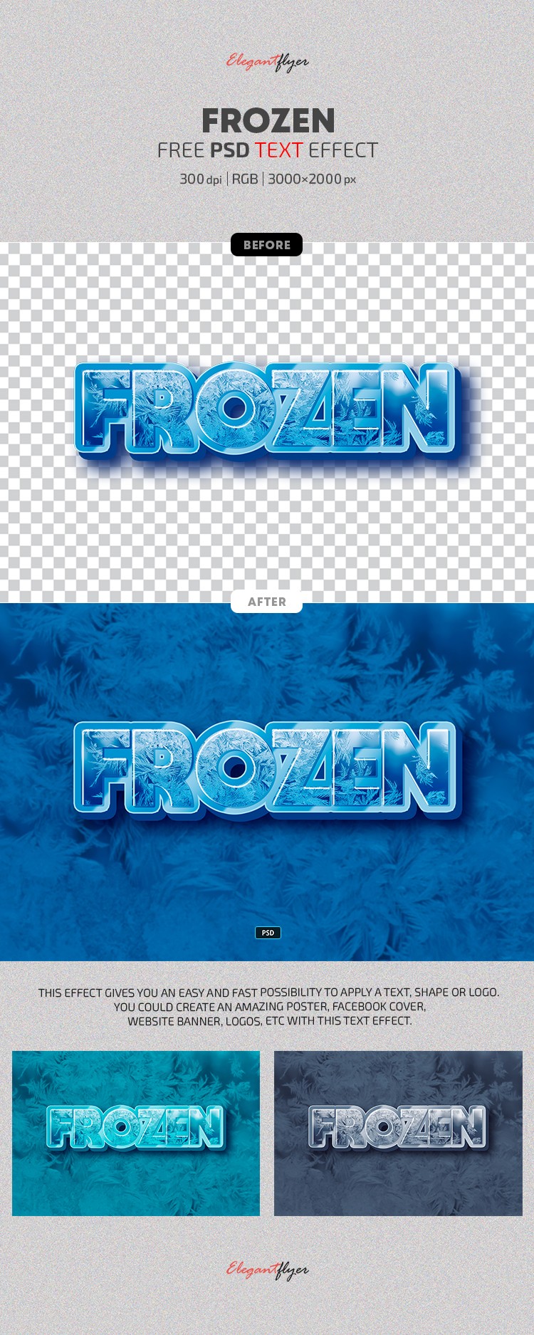 Frozen Text Effect by ElegantFlyer