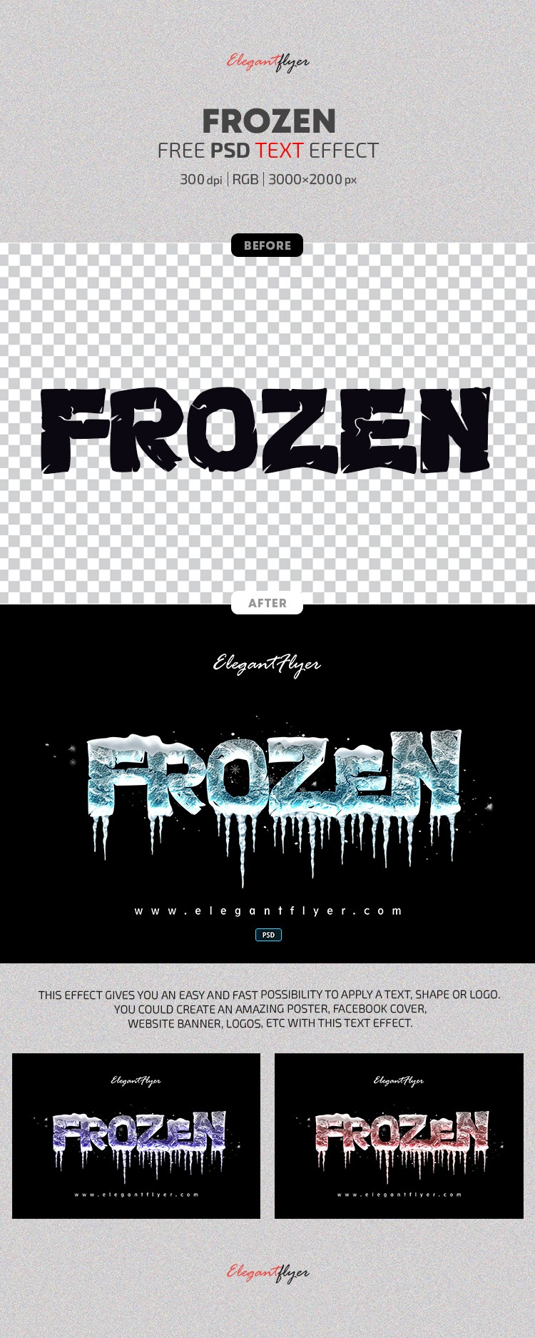 Frozen Text Effect by ElegantFlyer