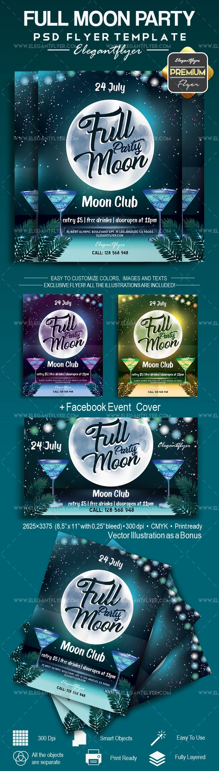 Full Moon Party by ElegantFlyer