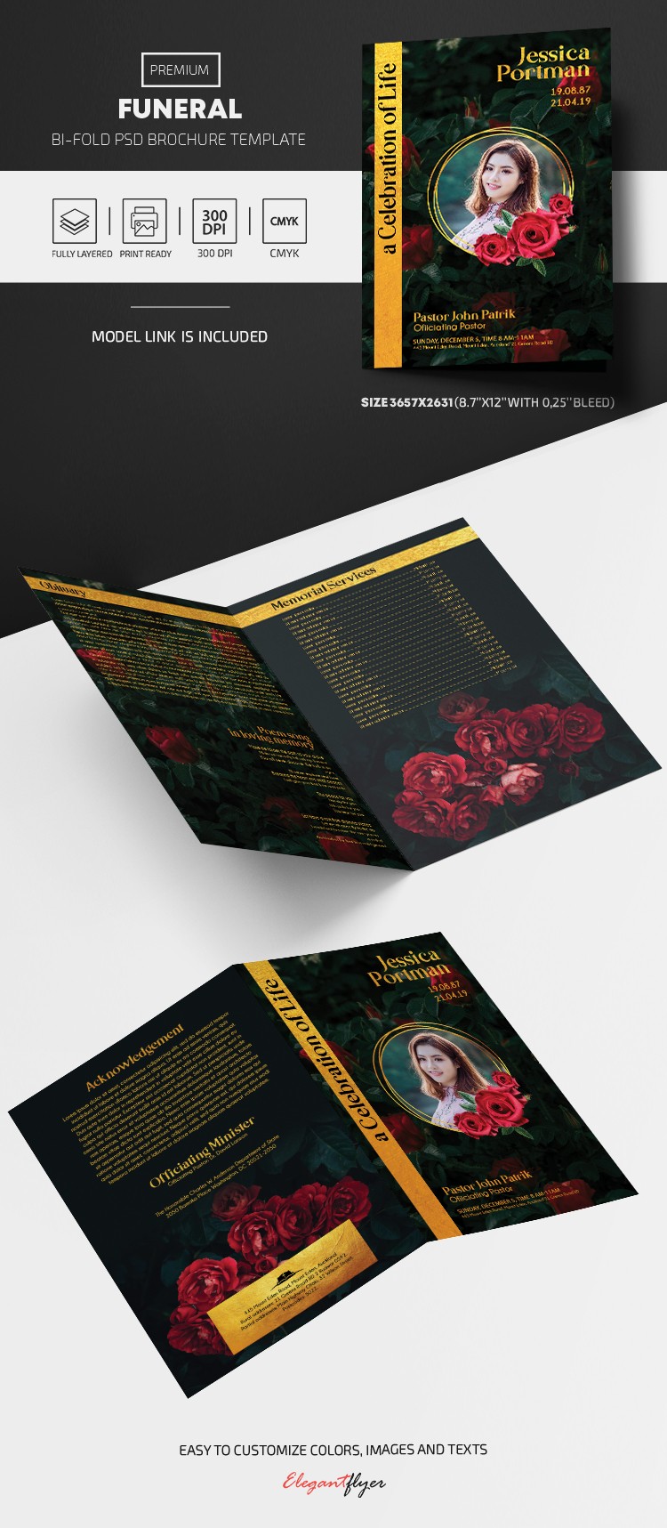 Folleto Funerario by ElegantFlyer