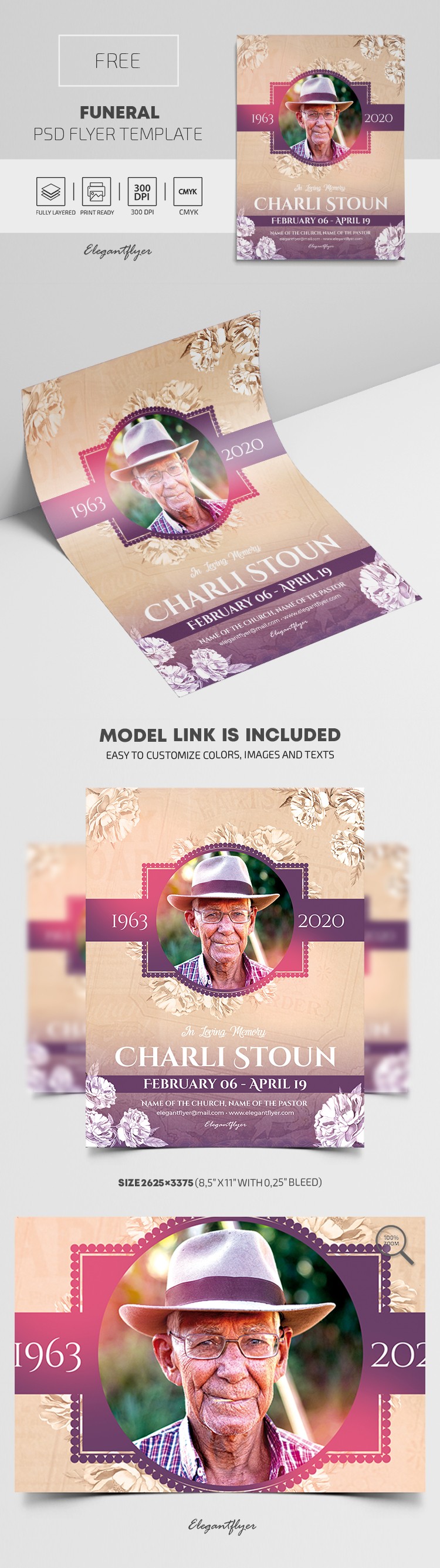 Folleto funerario by ElegantFlyer