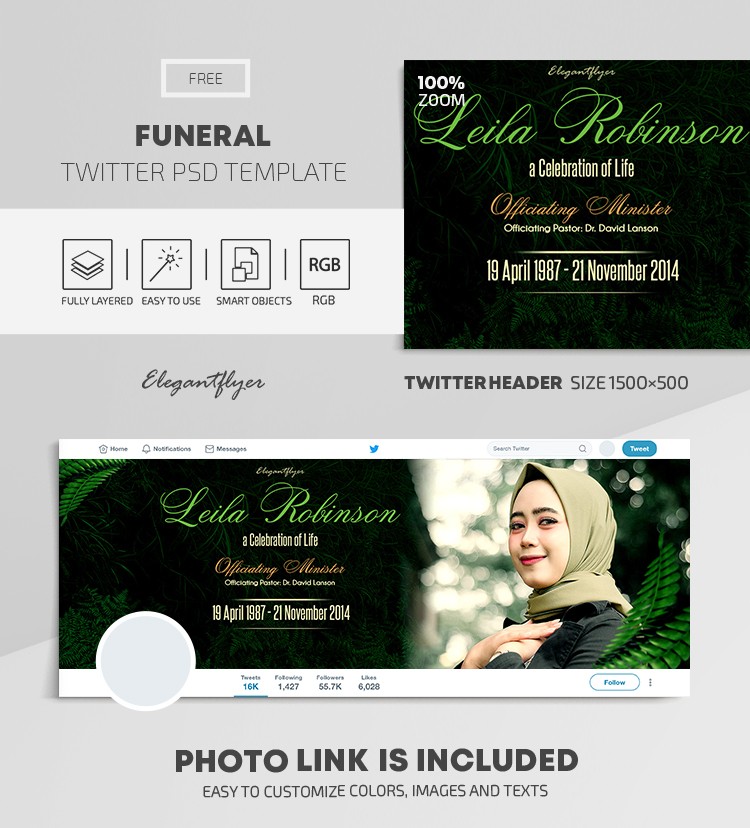 Funeral Twitter -> Twitter funerario by ElegantFlyer