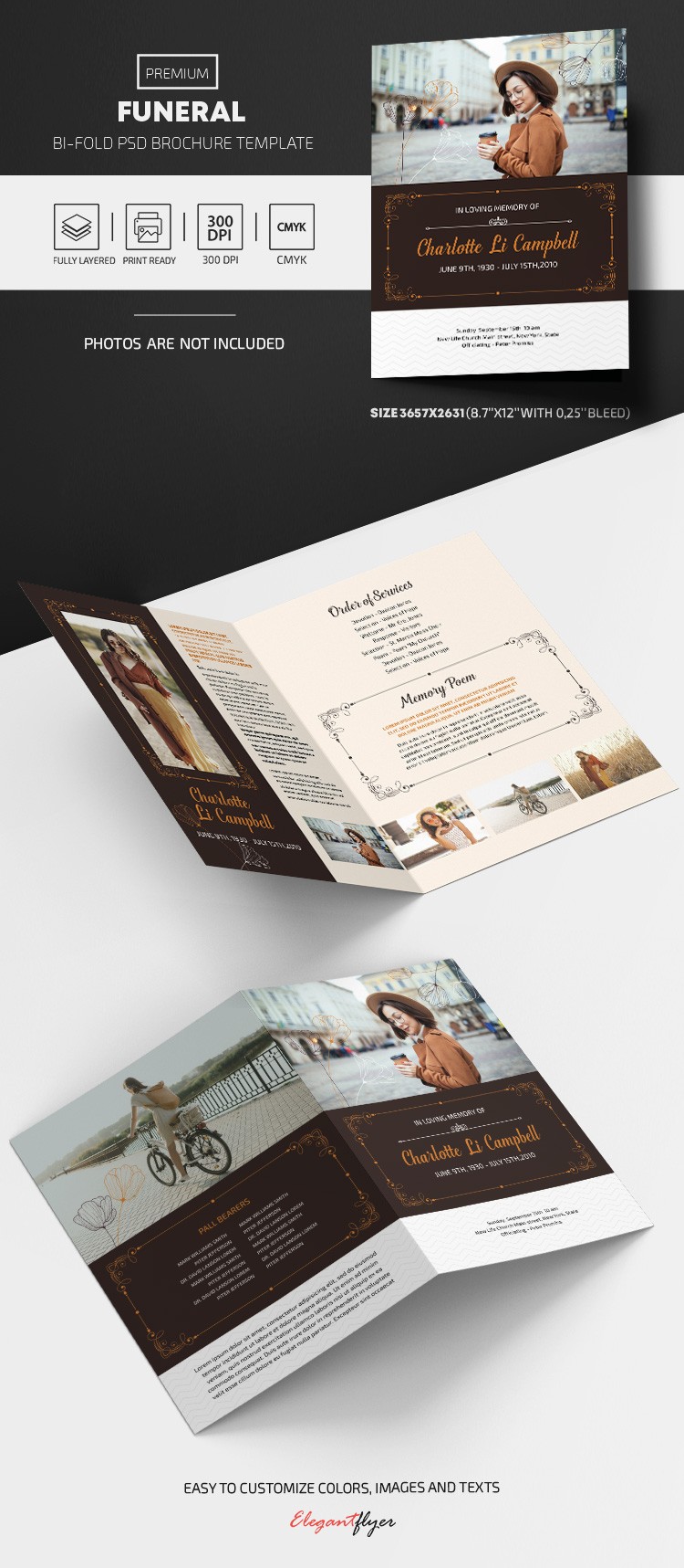 Programma funebre brochure by ElegantFlyer