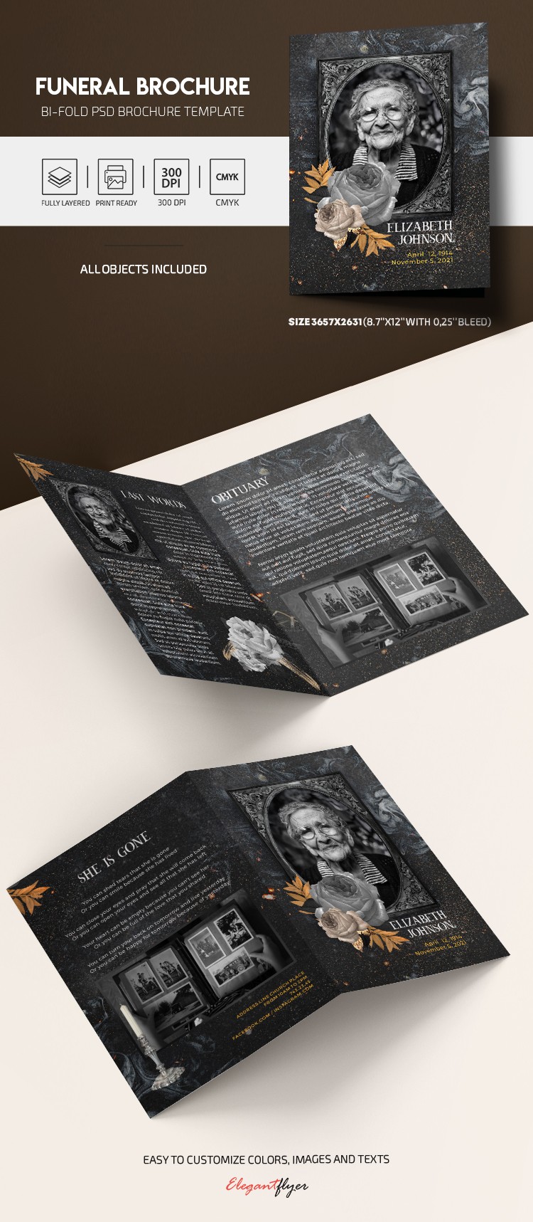 Programa de funeral by ElegantFlyer