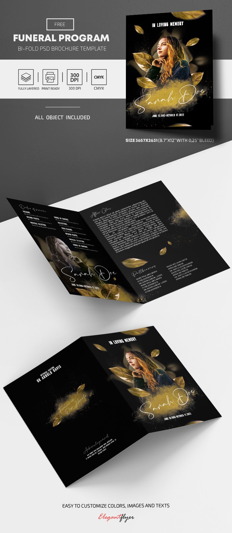 Funeral Program Brochure by ElegantFlyer