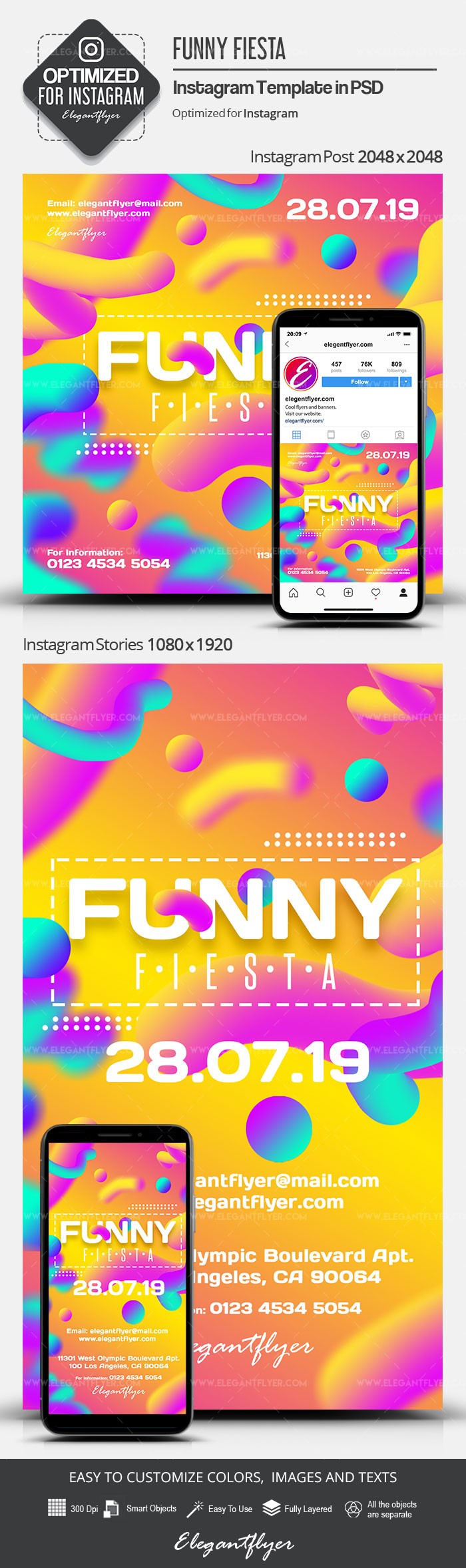 Funny Fiesta Instagram by ElegantFlyer