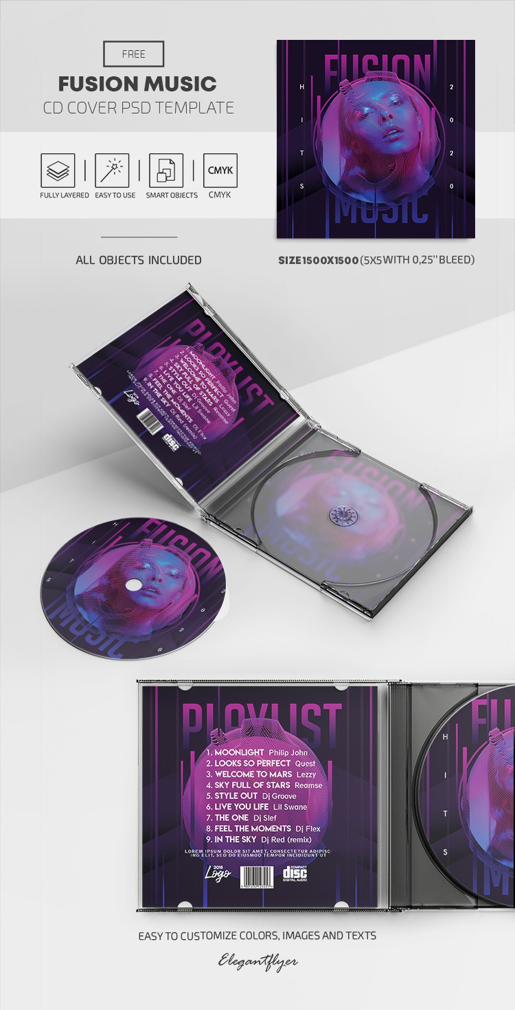 CD di musica fusion by ElegantFlyer