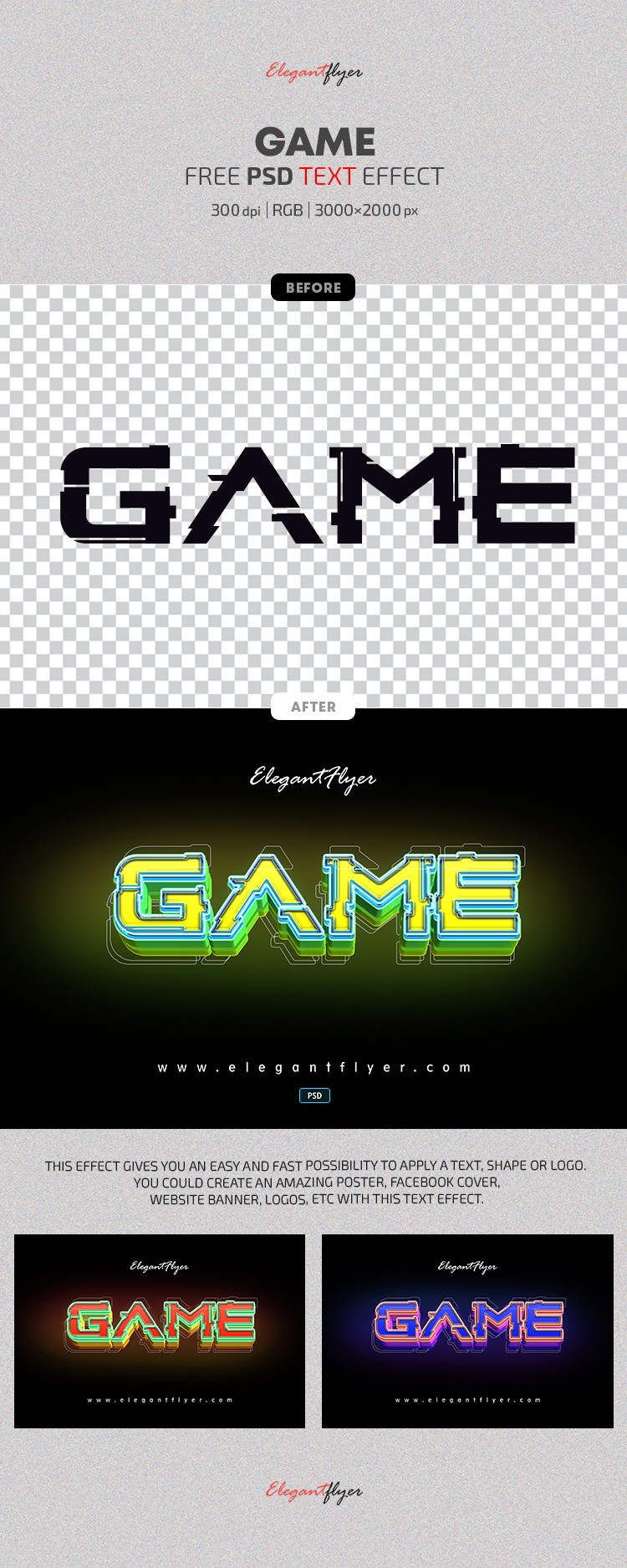 Game Text Effect by ElegantFlyer