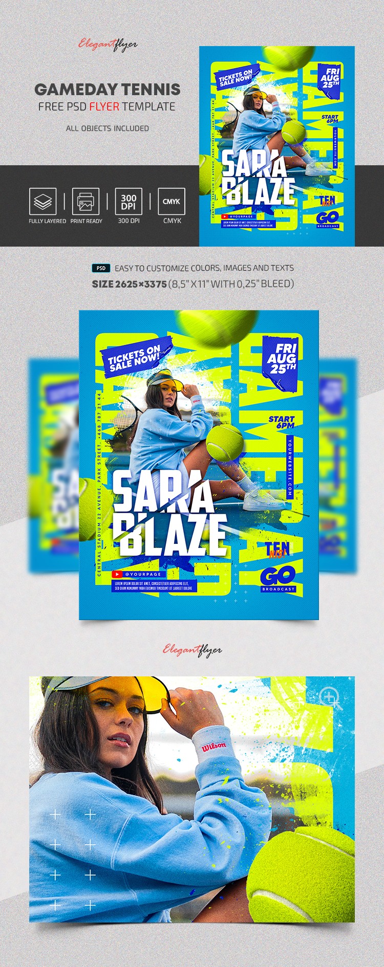 Gameday Tennis Flyer by ElegantFlyer