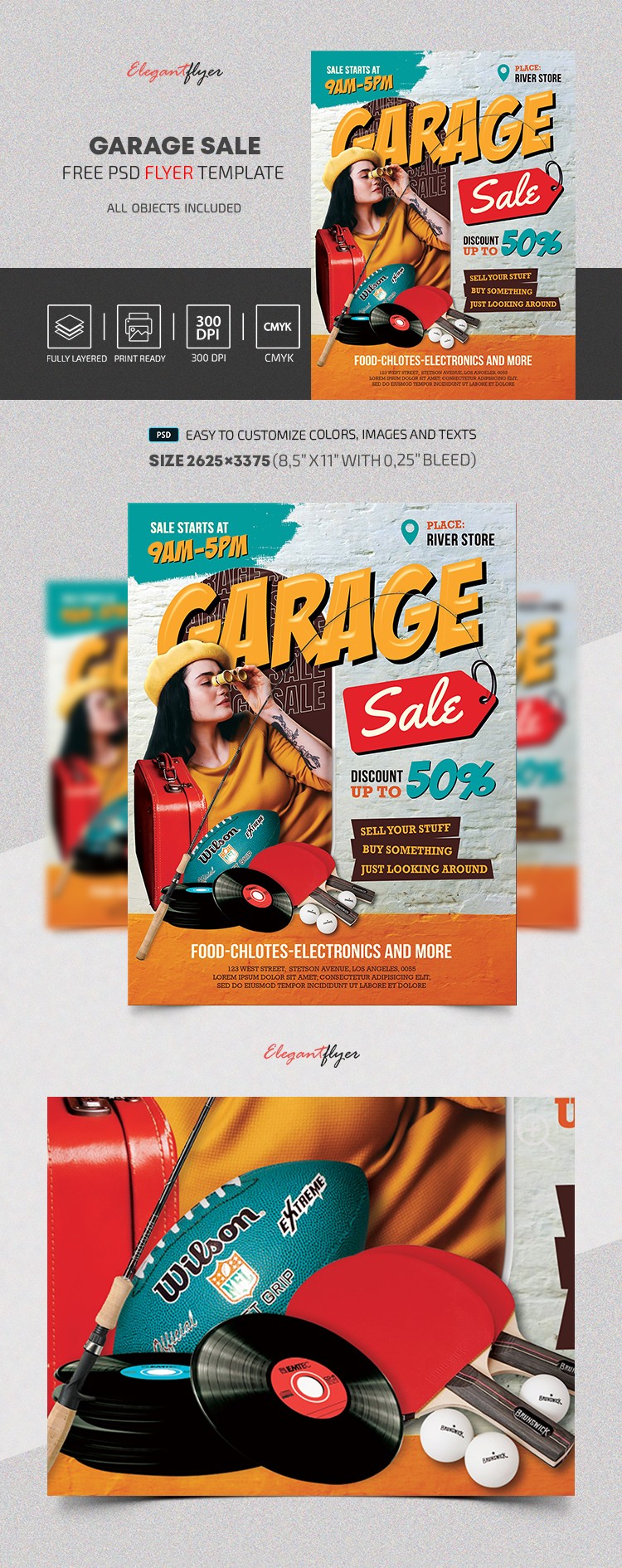 Folheto de venda de garagem. by ElegantFlyer