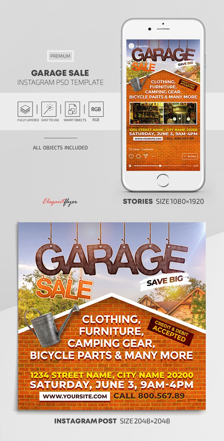 Garage Sale Instagram by ElegantFlyer