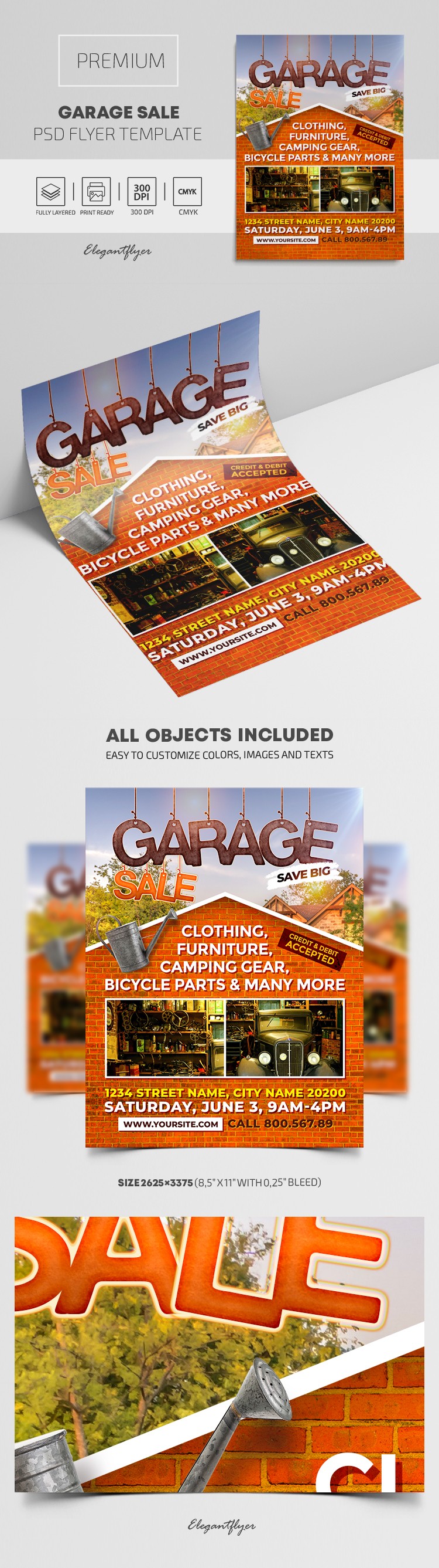 Panfleto de venda de garagem by ElegantFlyer