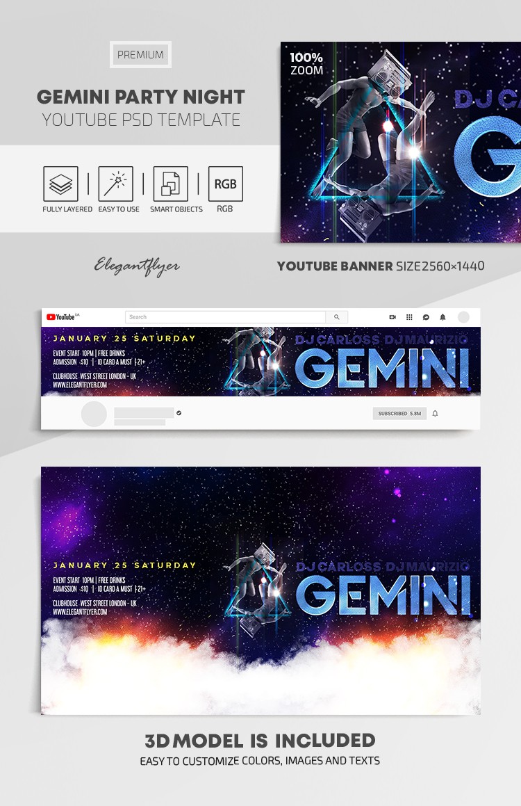 Gemini Boombox Youtube by ElegantFlyer