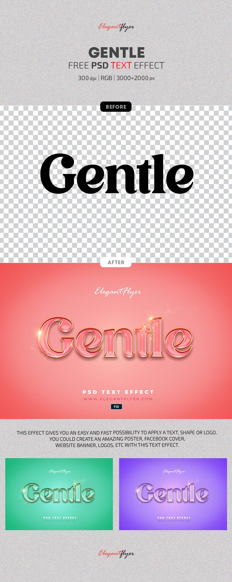 Gentle Text Effect by ElegantFlyer