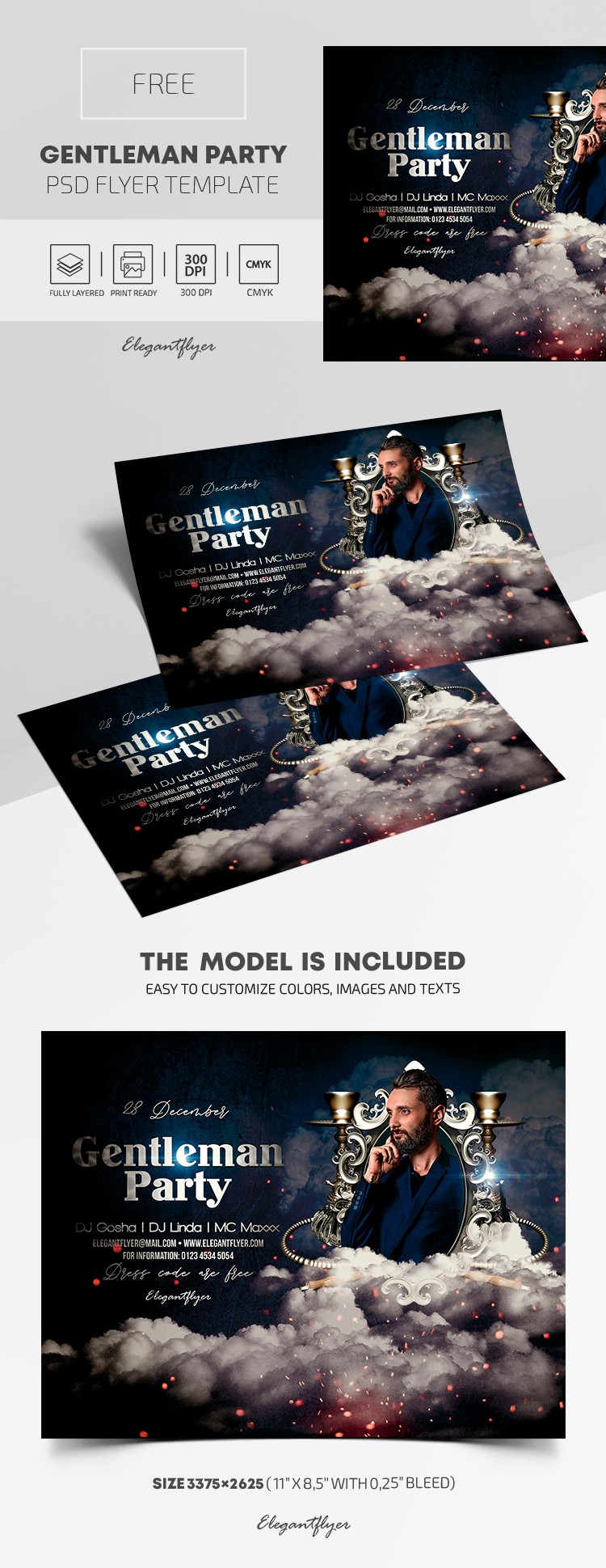 Fête des gentlemen by ElegantFlyer