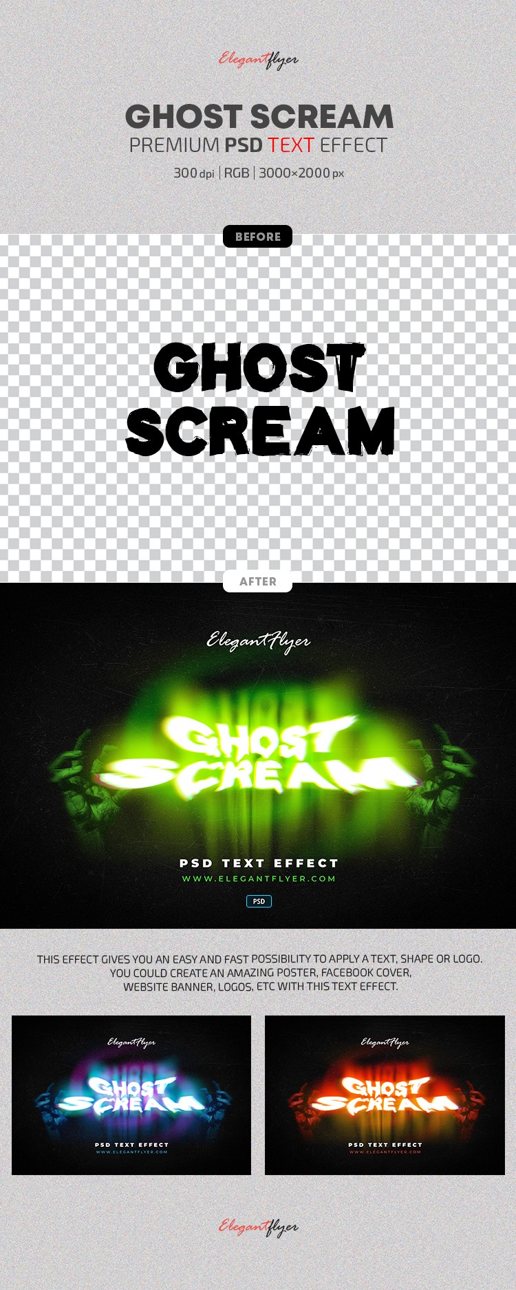 Efekt tekstu Ghost Scream by ElegantFlyer