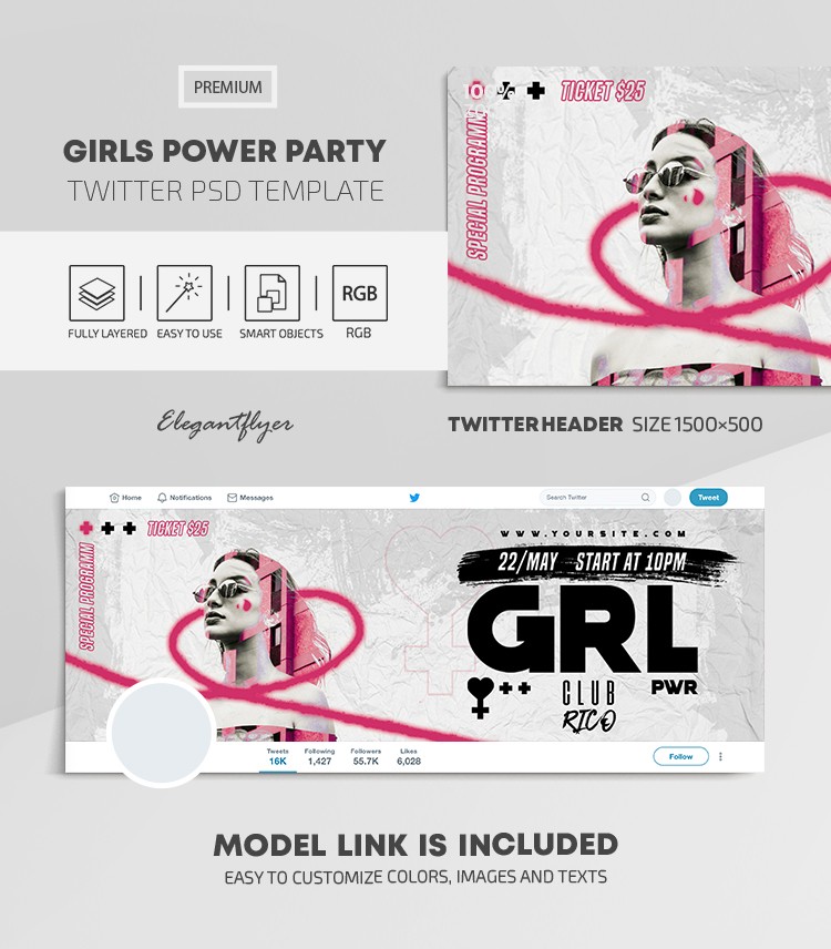 Girls Power Party by ElegantFlyer