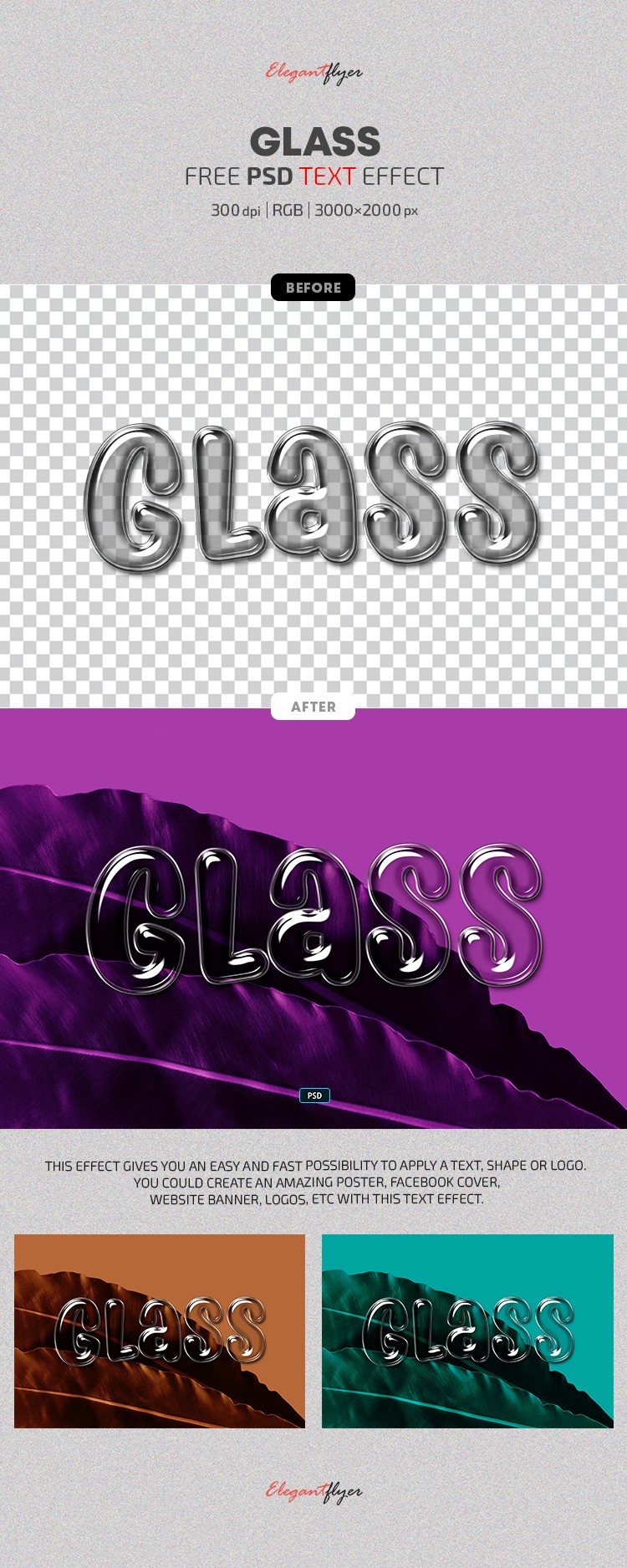 Glass Text Effect by ElegantFlyer