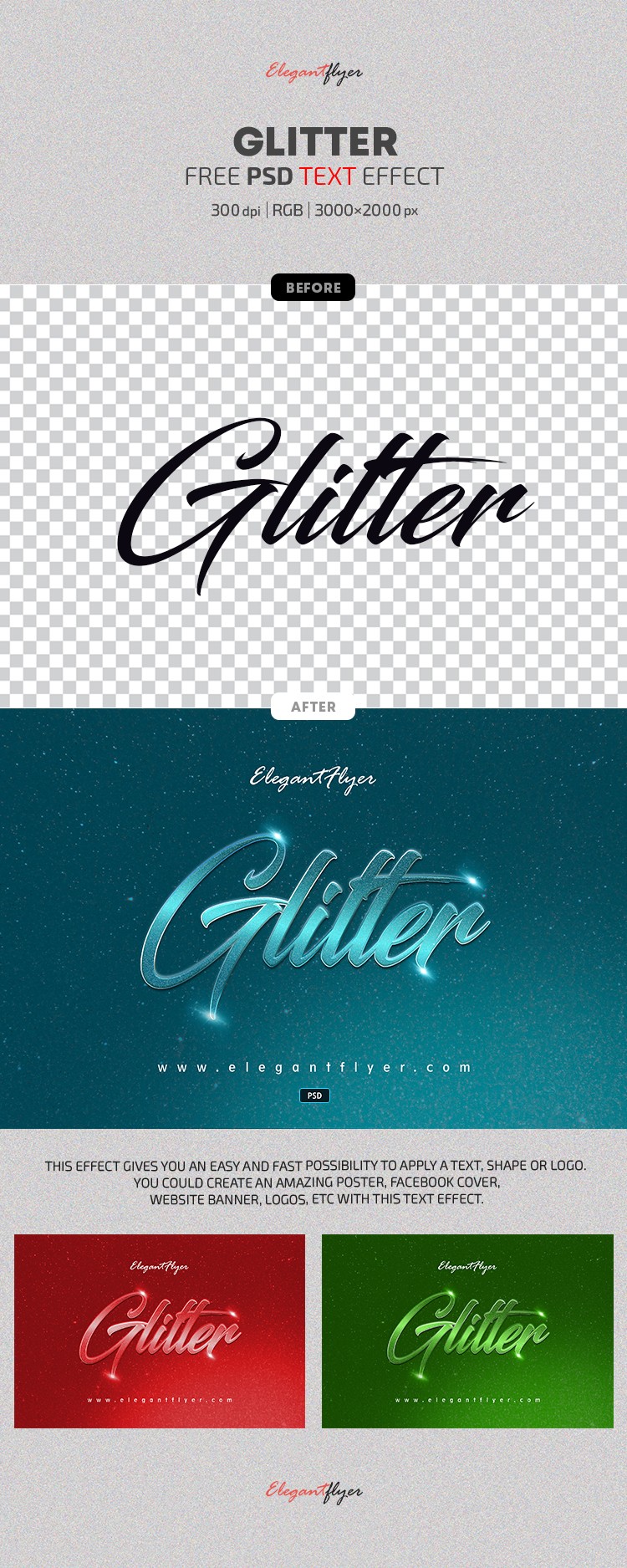 Glitter Text Effect by ElegantFlyer