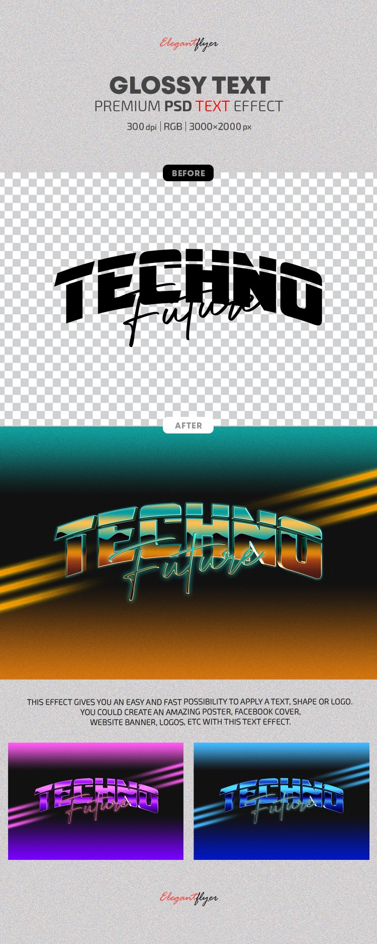 Effets de texte Techno Future by ElegantFlyer