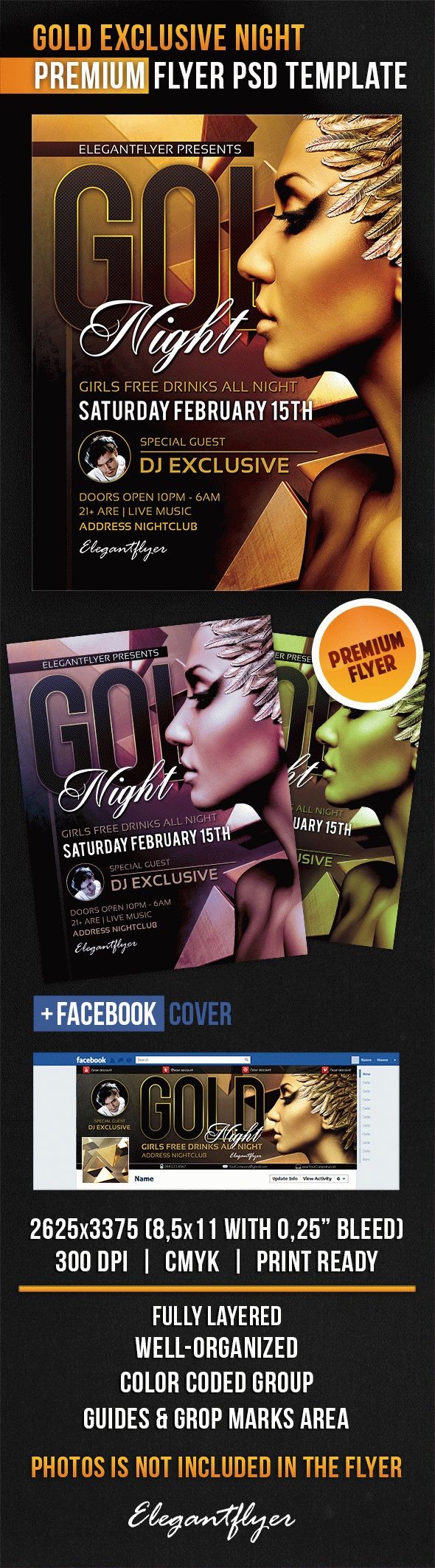 Gold Exklusive Nacht by ElegantFlyer