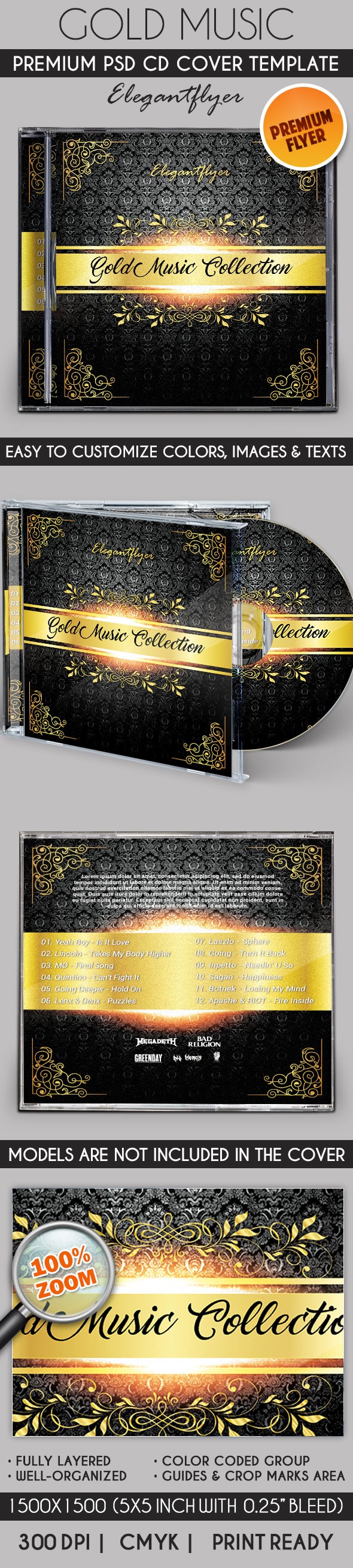 Gold Music Collection by ElegantFlyer