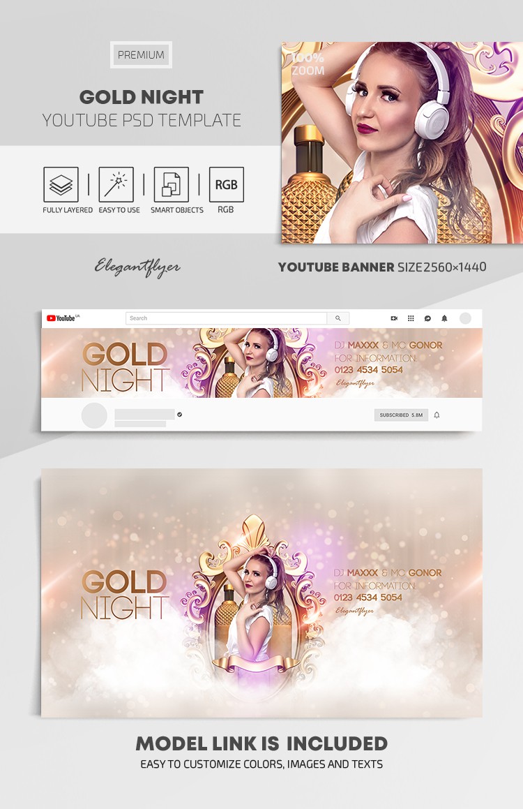 Noite de Ouro Youtube by ElegantFlyer