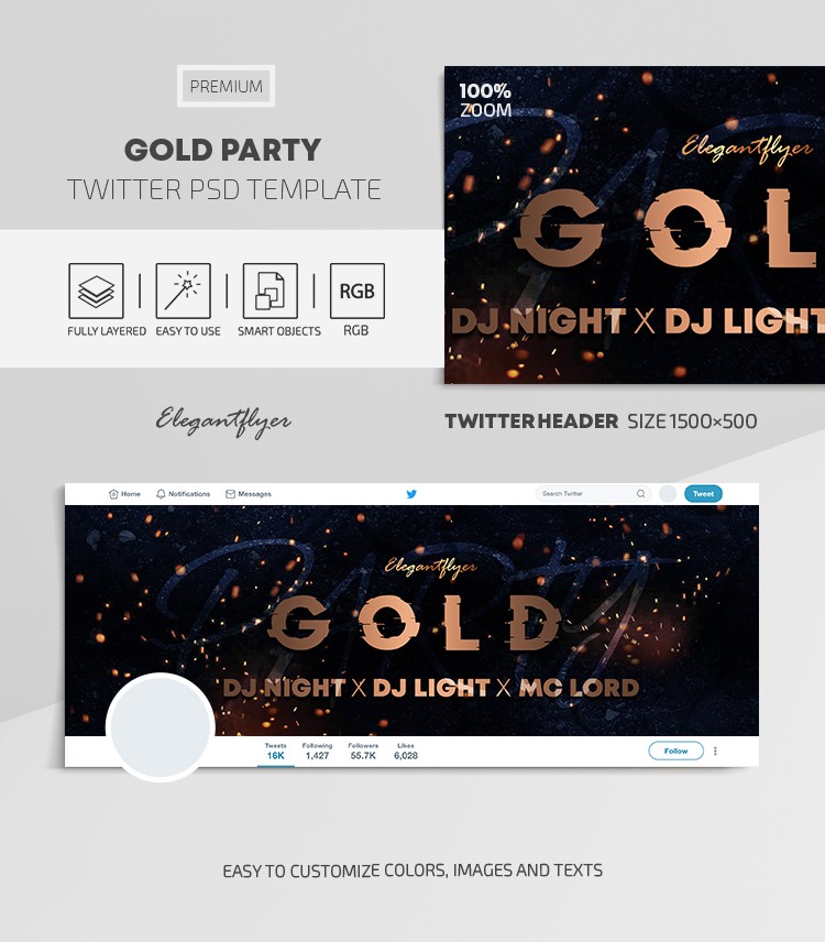 Gold Party by ElegantFlyer
