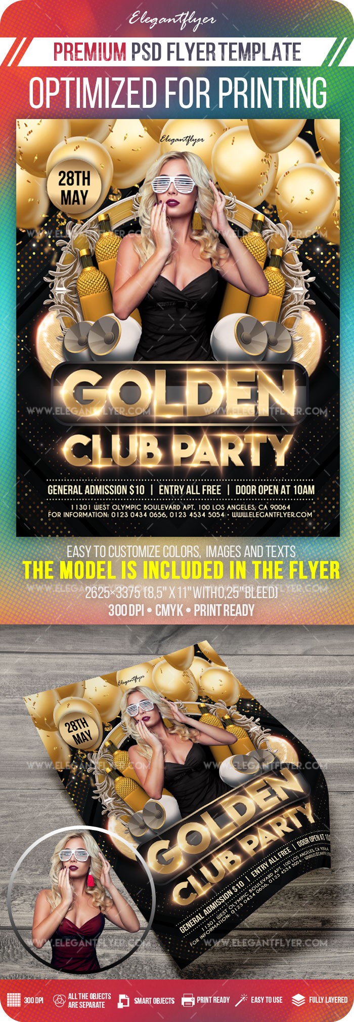 Golden Club Party by ElegantFlyer