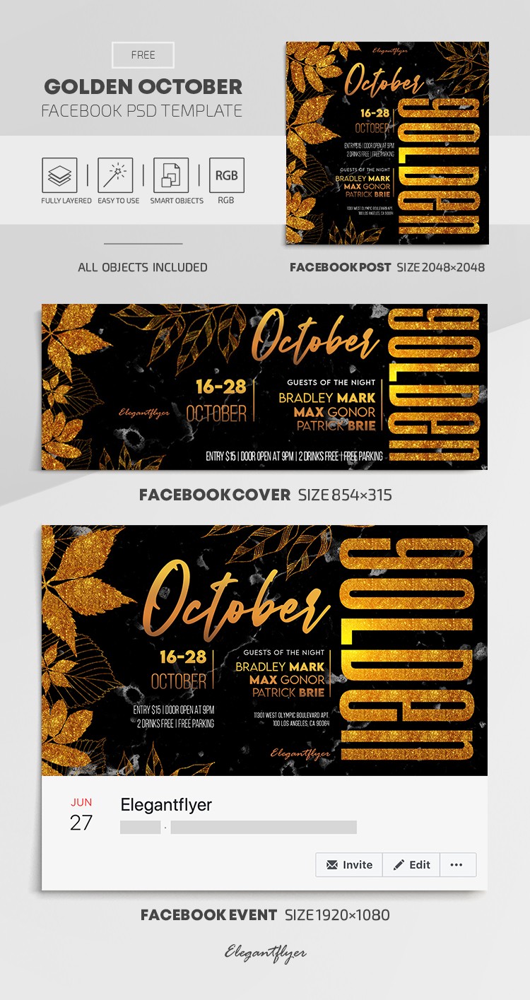 Golden October Facebook → Facebook en Octobre Doré by ElegantFlyer