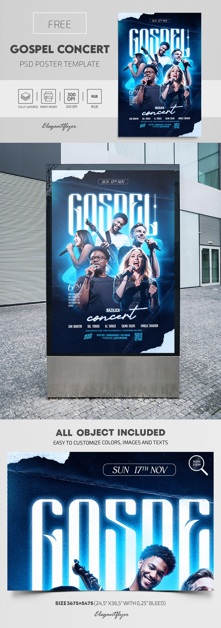 Gospel Church Concert Poster by ElegantFlyer