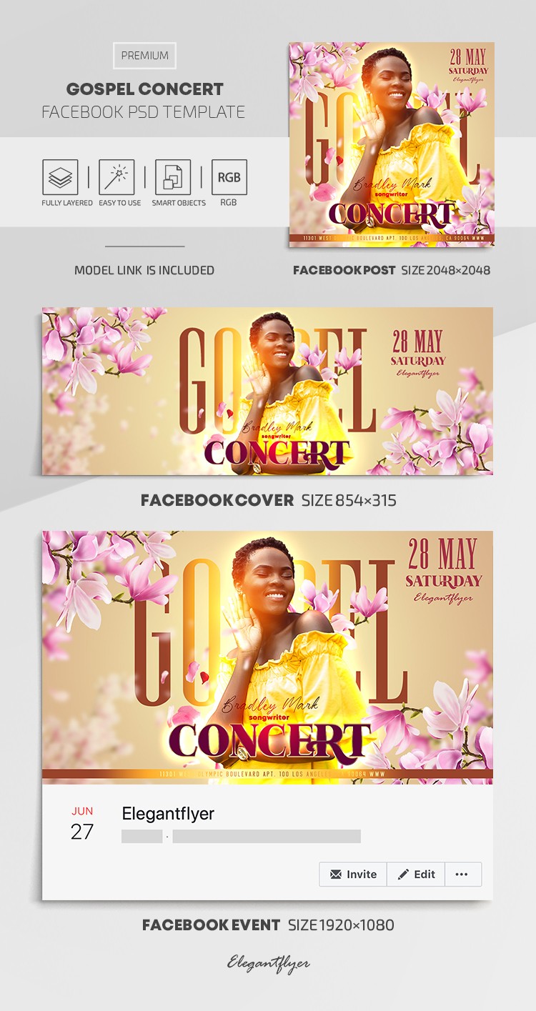 Concert Gospel Facebook. by ElegantFlyer