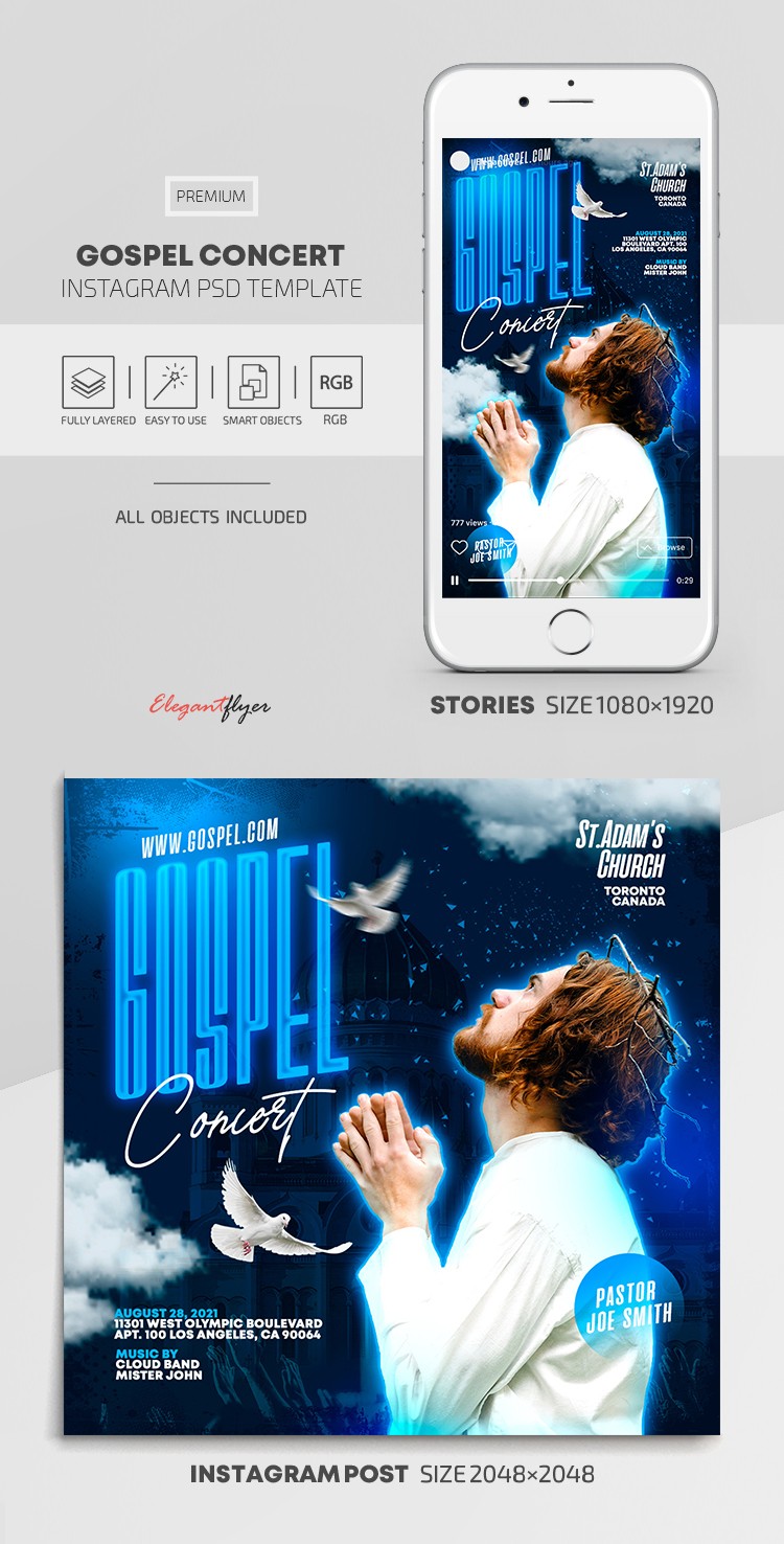 Gospel Concert Instagram by ElegantFlyer