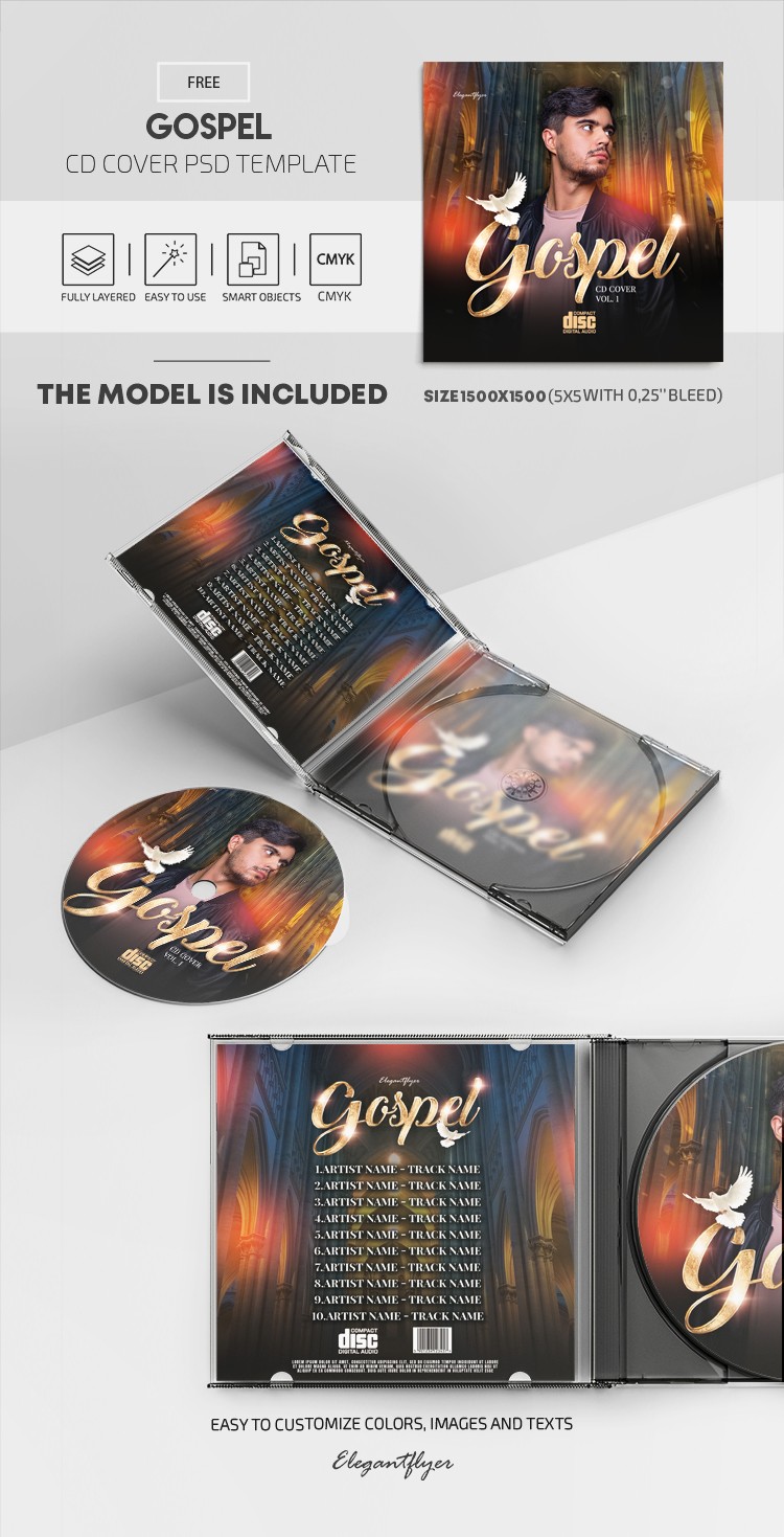 Gospel - Free CD Cover PSD Template - 10027800 | by ElegantFlyer