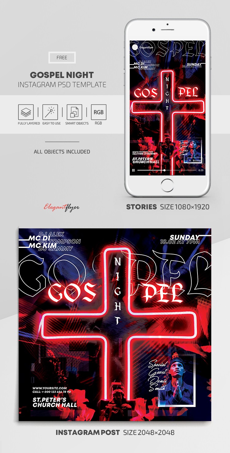 Gospel-Nacht Instagram by ElegantFlyer