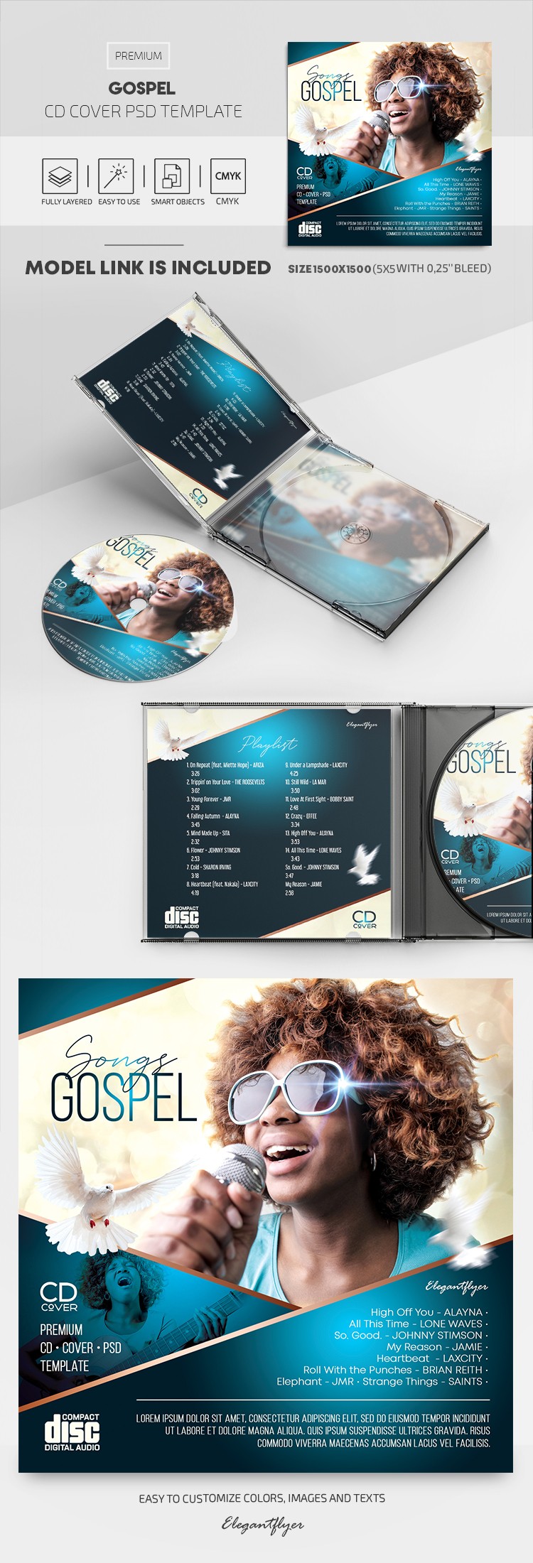 Capa de CD Gospel by ElegantFlyer