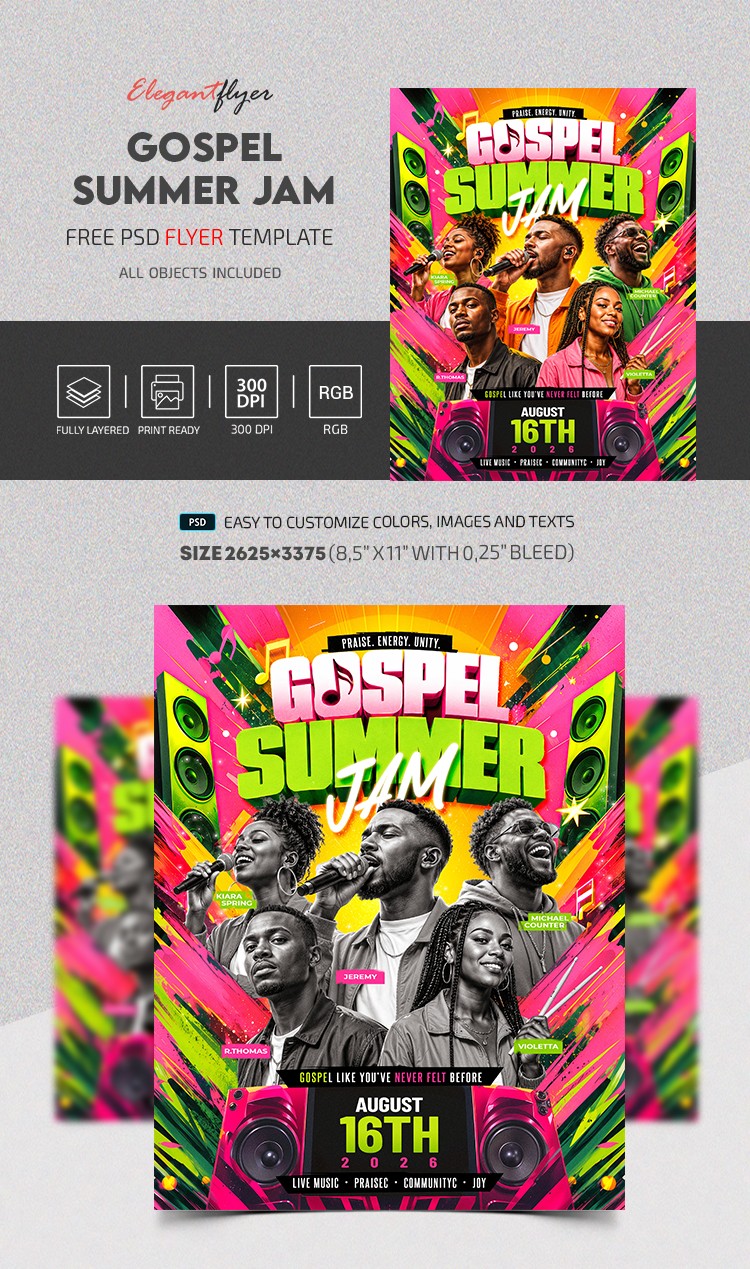 Gospel Summer Jam Flyer by ElegantFlyer