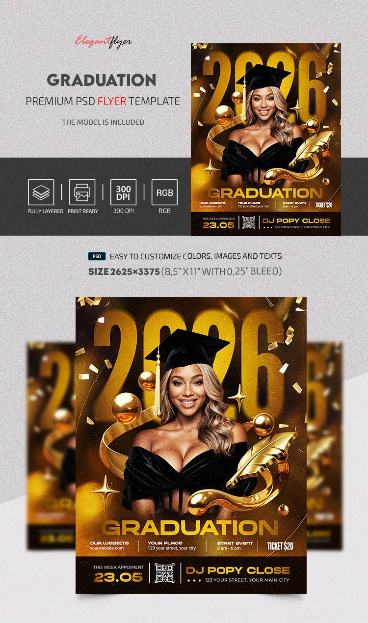 Graduation 2026 Event Flyer by ElegantFlyer