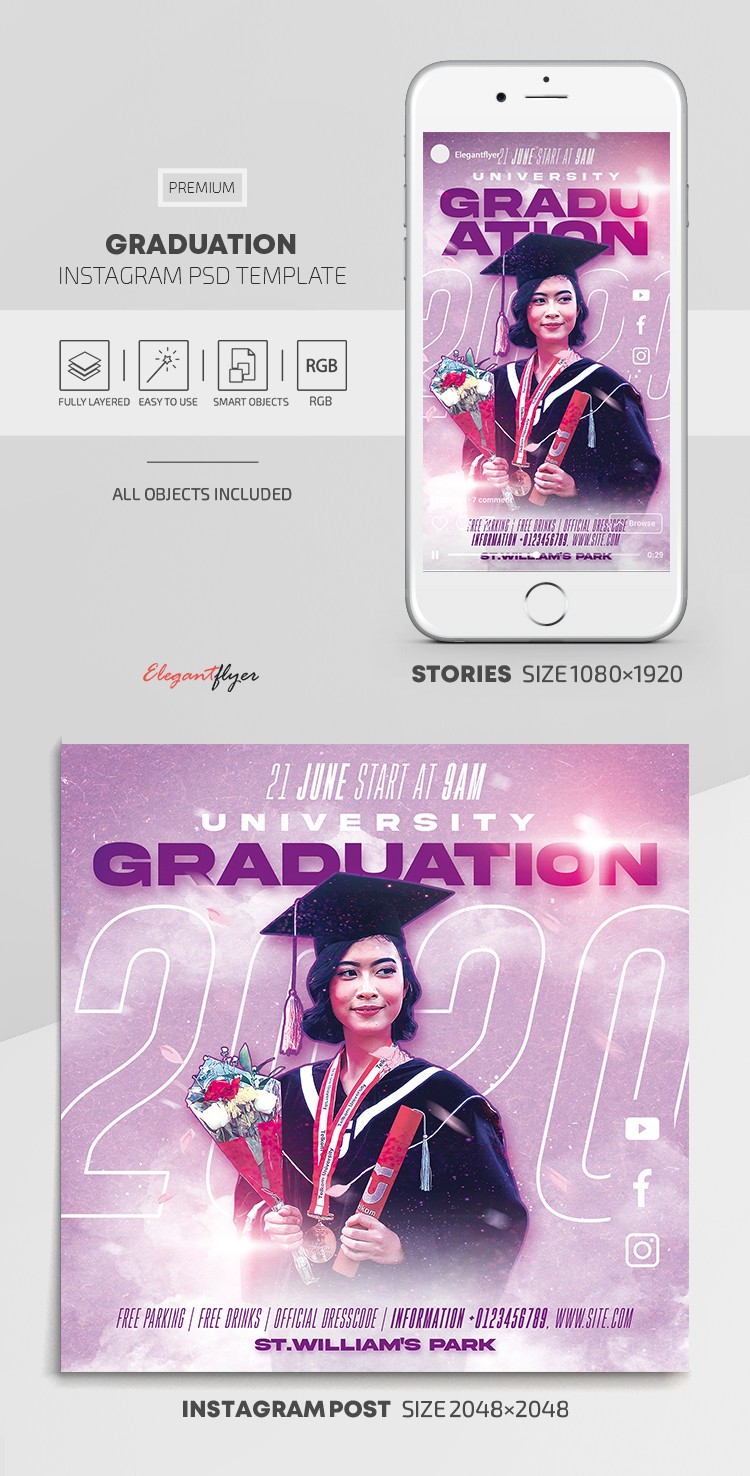 Graduation Instagram by ElegantFlyer
