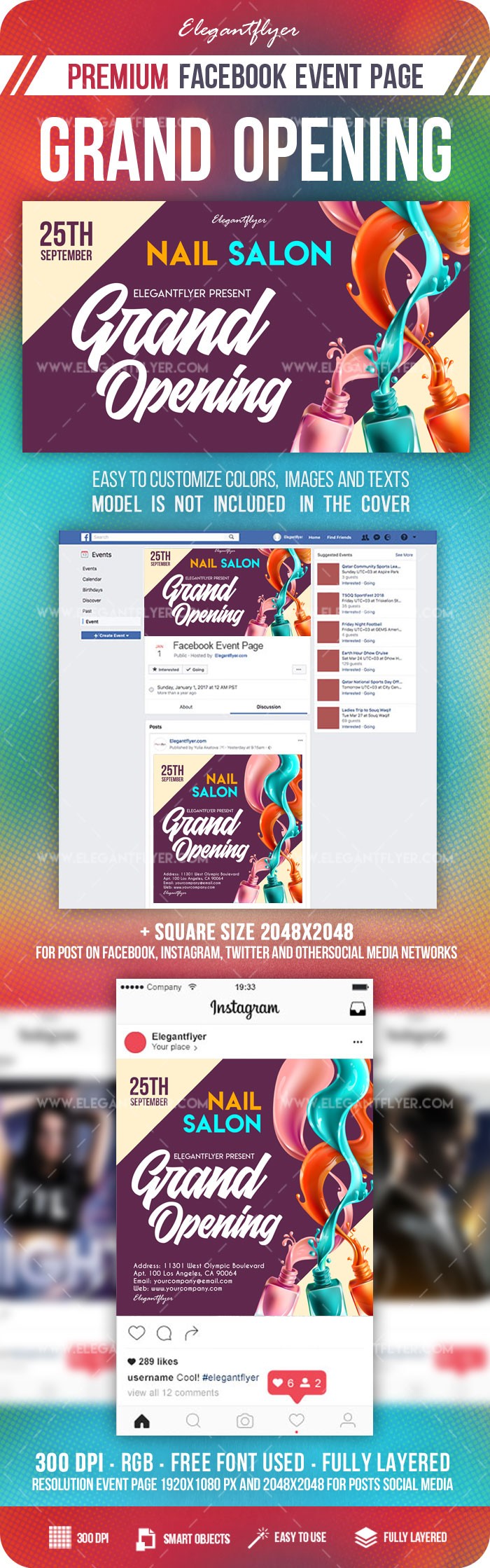 Grand Opening Facebook by ElegantFlyer