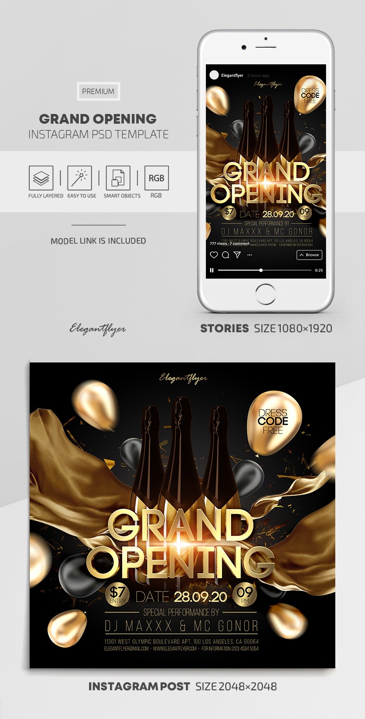 Grand Opening Instagram Set by ElegantFlyer