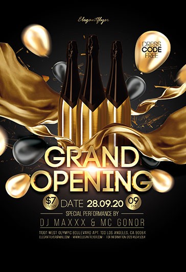 Free custom printable grand opening flyer templates