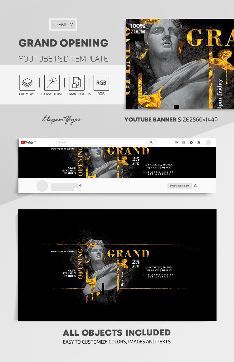 Grand Opening Youtube by ElegantFlyer